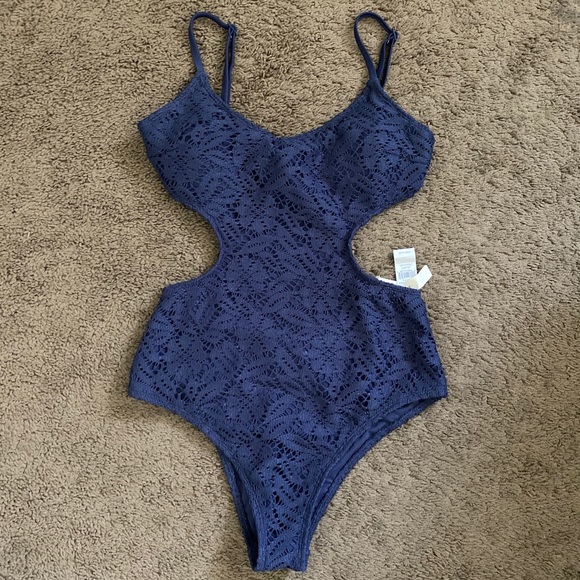 aerie crochet one piece swimsuit